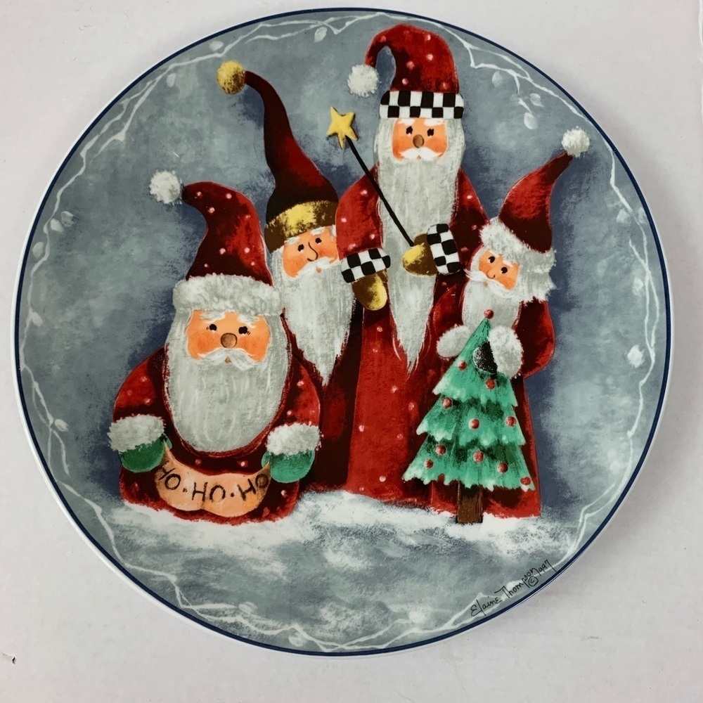 Santa Claus Serving Platter Signed by Artist 1997